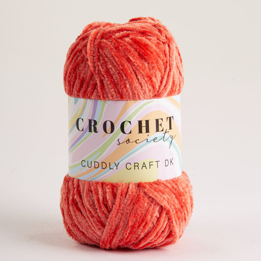 Crochet Society Cuddly Craft DK Chenille Yarn 100g Red | Scorcher