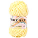 Crochet Society Cuddly Craft DK Chenille Yarn 100g | Banana Cream