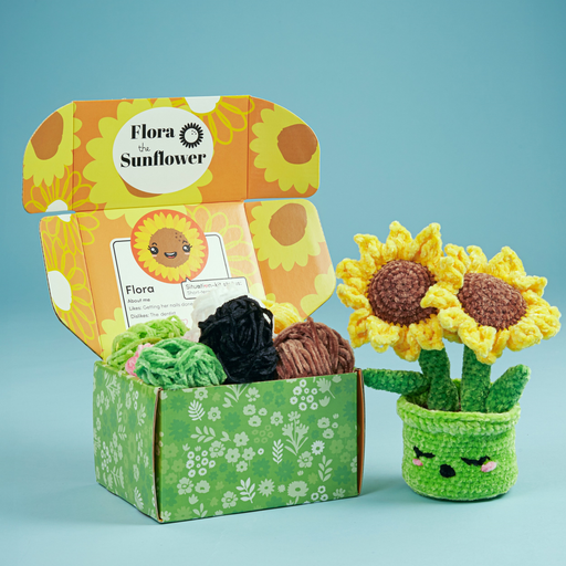 Crochet Society Amigurumi Situation Kit Flora the Sunflower Pot | Nature's Garden