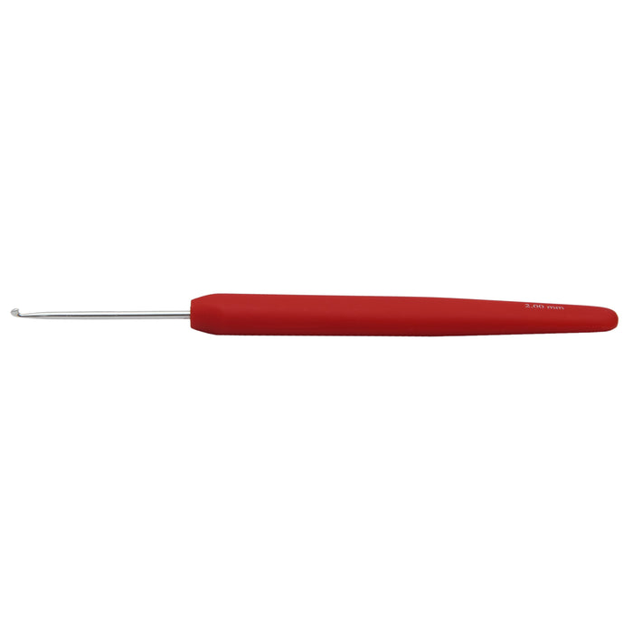 KnitPro Waves Aluminium Crochet Hook Red 2mm x 15mm