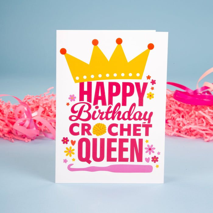 Crochet Society Birthday Card Happy Birthday Crochet Queen