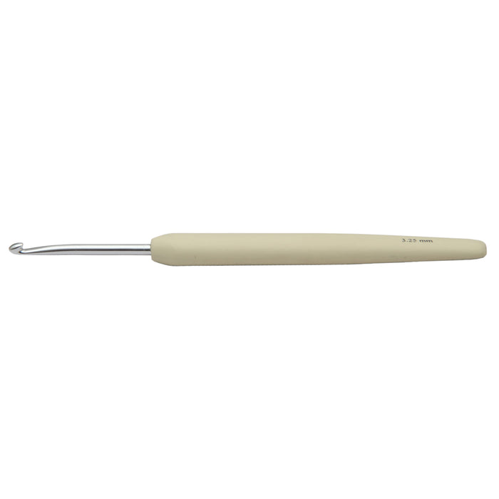 KnitPro Waves Aluminium Crochet Hook Ivory 3.25mm x 15mm