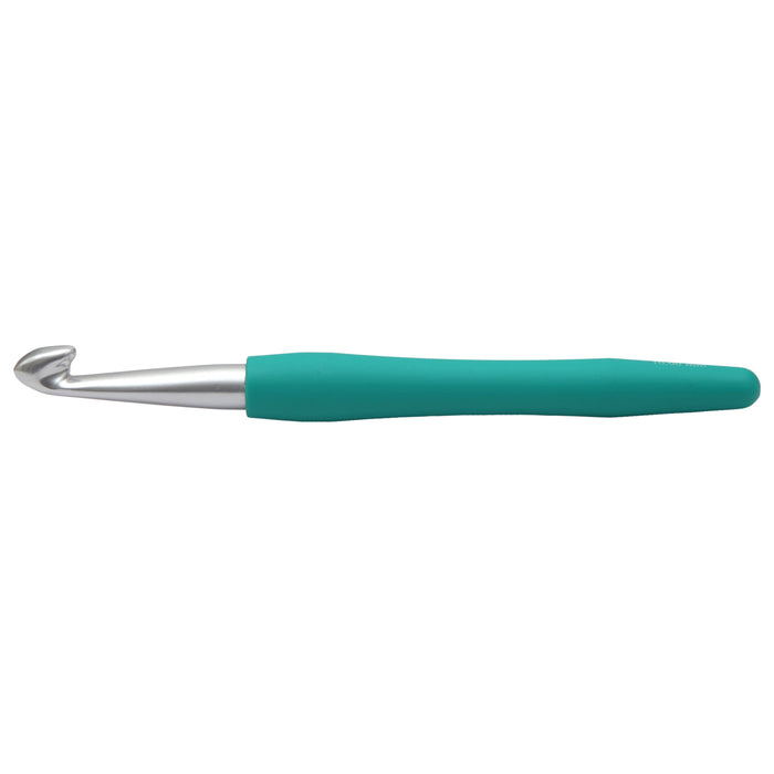 KnitPro Waves Aluminium Crochet Hook Sea Green 10mm x 15mm