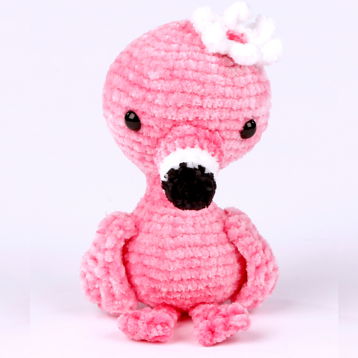 Crochet Society Amigurumi Crochet Kit: Sabrina the Flamingo | Menagerie Collection