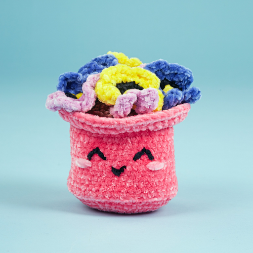 Crochet Society Amigurumi Situation Kit Jemima the Pansy Pot | Nature's Garden