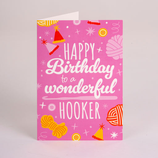 Crochet Society Birthday Card Happy Birthday To A Wonderful Hooker