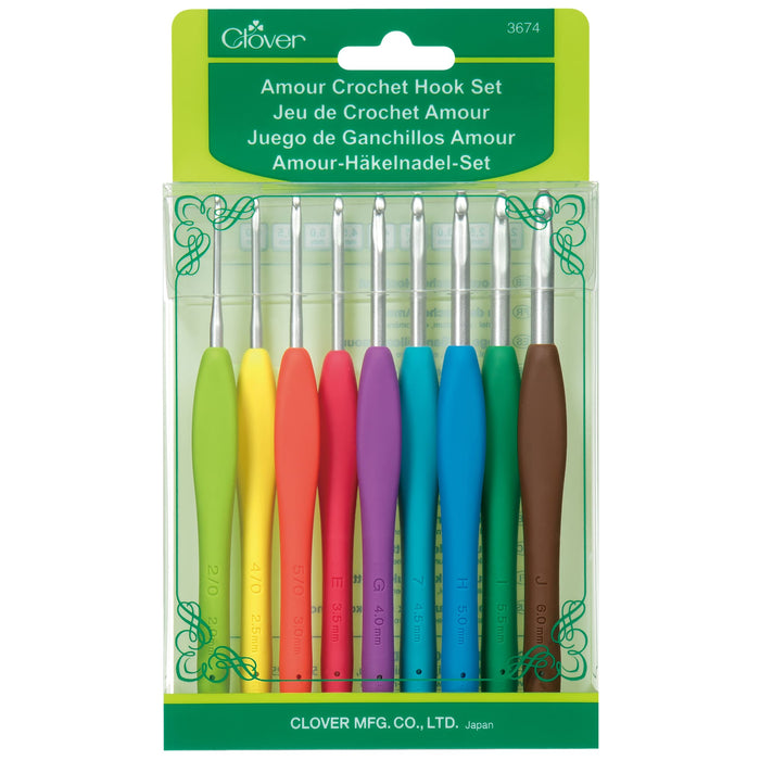 Clover Amour Crochet Hook Set 2mm - 9mm | Set of 9