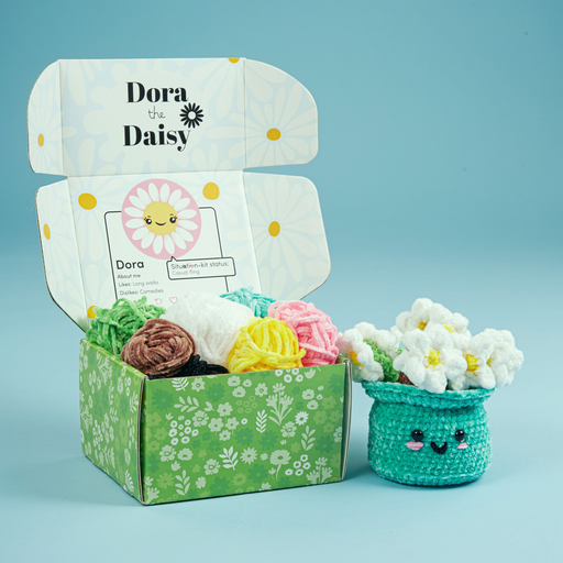 Crochet Society Amigurumi Situation Kit Dora the Daisy Pot | Nature's Garden