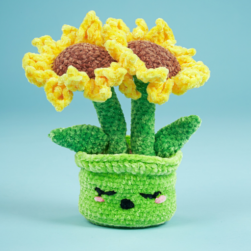Crochet Society Amigurumi Situation Kit Flora the Sunflower Pot | Nature's Garden