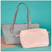 Bella Coco Crochet Tote & Storage Bag Grey & Pink