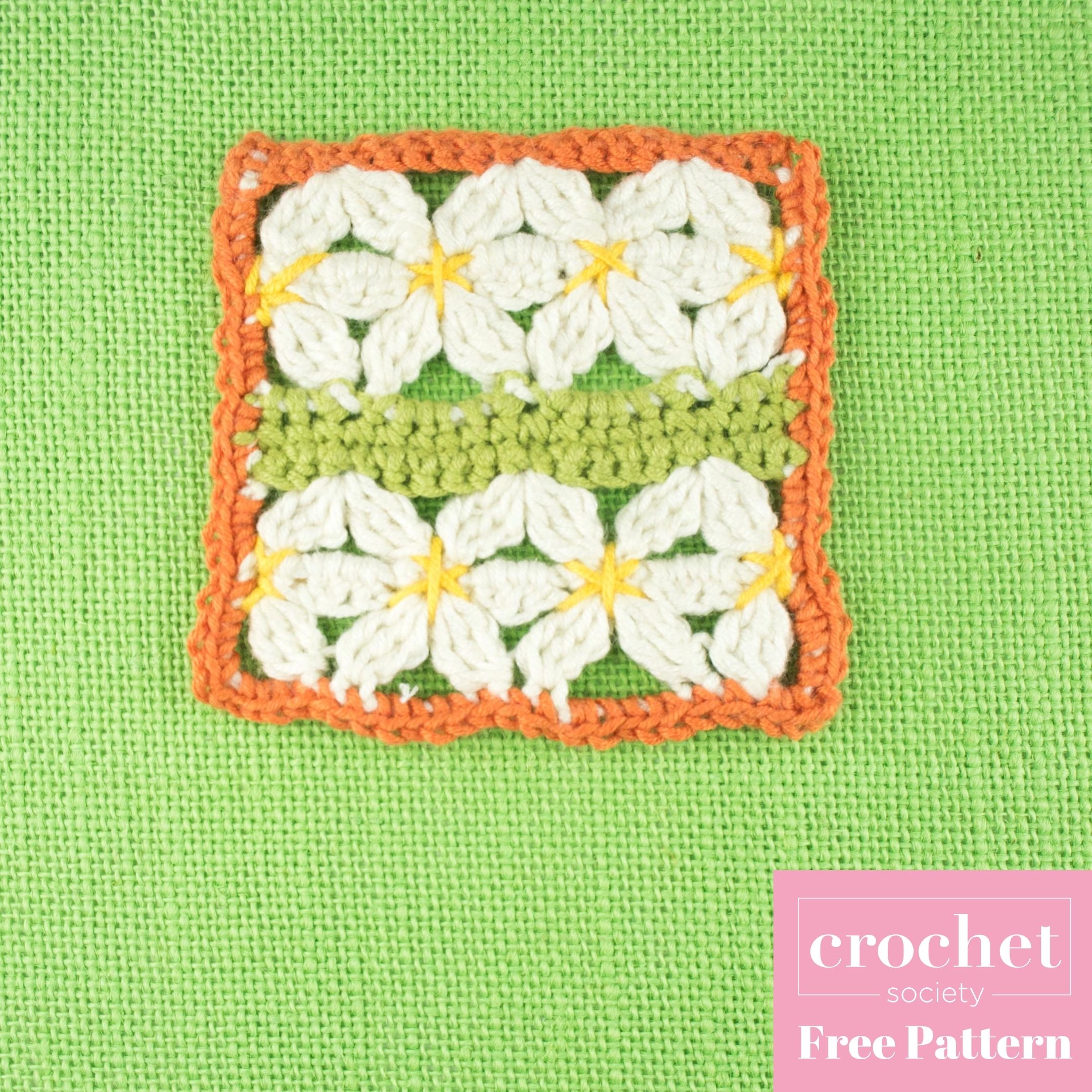 FREE crochet pattern: floral granny square