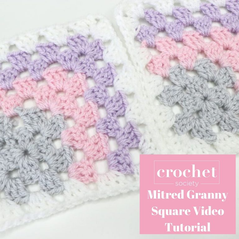 Mitred Granny Square Video Tutorial – Crochet Society