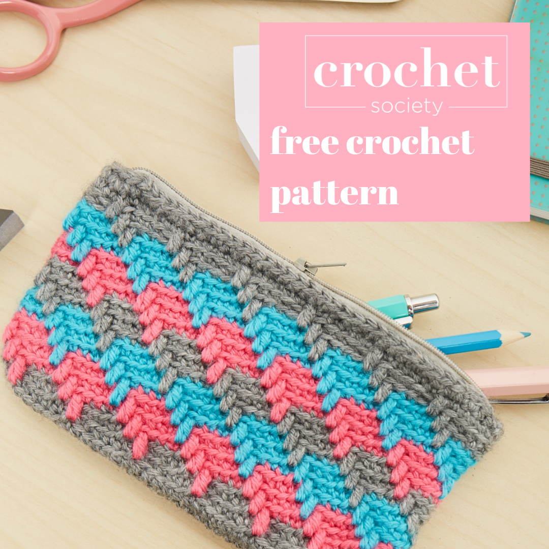 Joyful Pencil Case Free Crochet Pattern   Crochet Society
