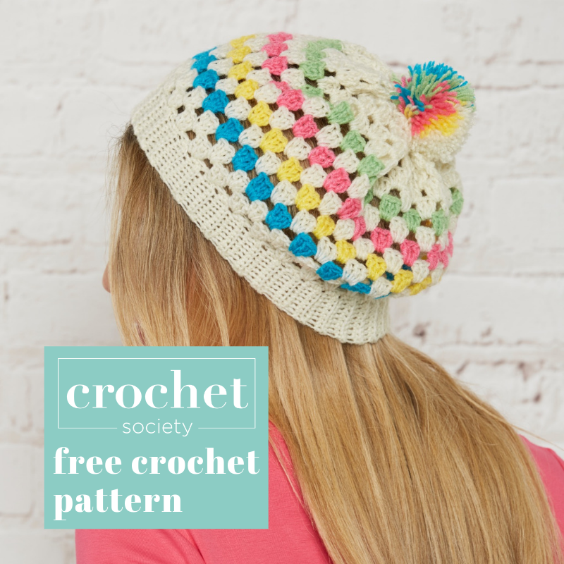 free beanie hat crochet pattern square