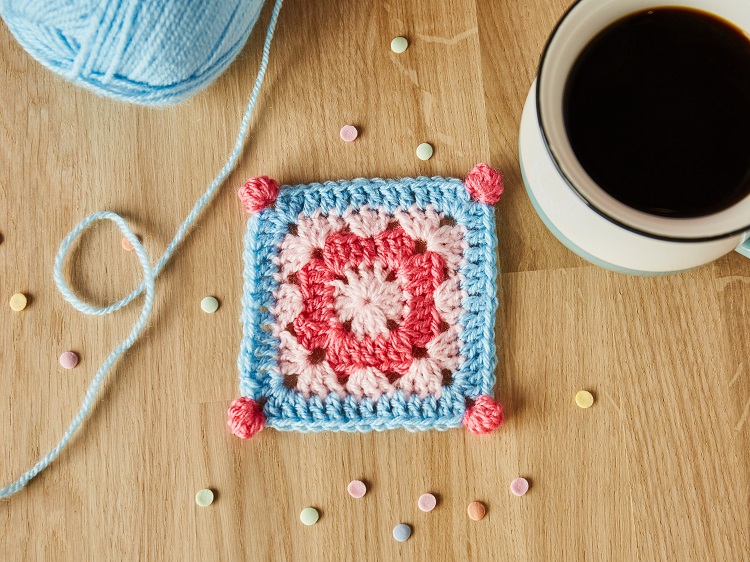 How to Crochet a Granny Square Coaster